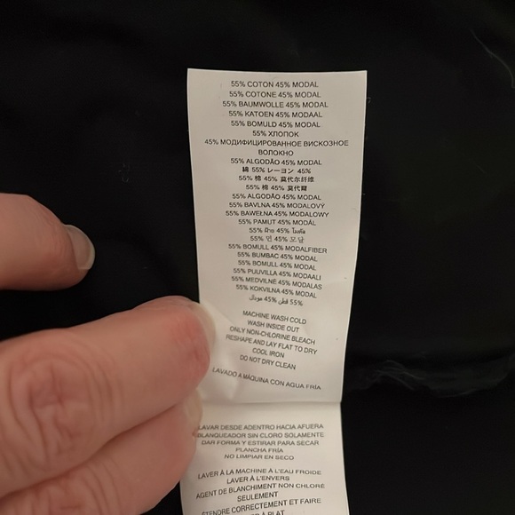 NWOT Michael Kors Long Sleeve Cotton Top Gold Accent, Size M - Picture 8 of 8